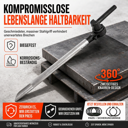 🔧50% RABATT⏰Ratschenschlüssel für LKW-Seile, 360° drehbar, stabil & belastbar🚛