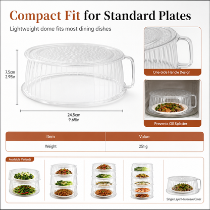 ✨ JETZT 50 % RABATT! !✨Mehrstufige stapelbare Mikrowellen-Abdeckhaube