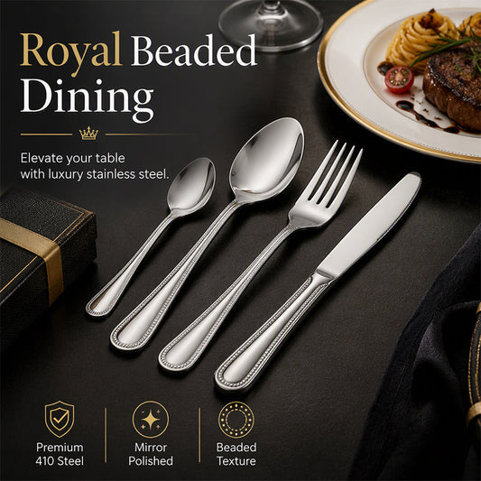 🍴50% RABATT⏰Edelstahl-Besteck-Set, langlebig, für Haushalt & Picknick✨