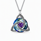 💜50% RABATT✨Keltische Knoten-Halskette mit Monatsstein und Herzanhänger, elegantes Geschenk für Frauen💫