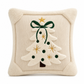 🎄50% RABATT🧸Bestickter Weihnachtsbaum-Kissenbezug mit Schleife 45 x 45 cm, schöne Weihnachtsdekoration für Zuhause✨