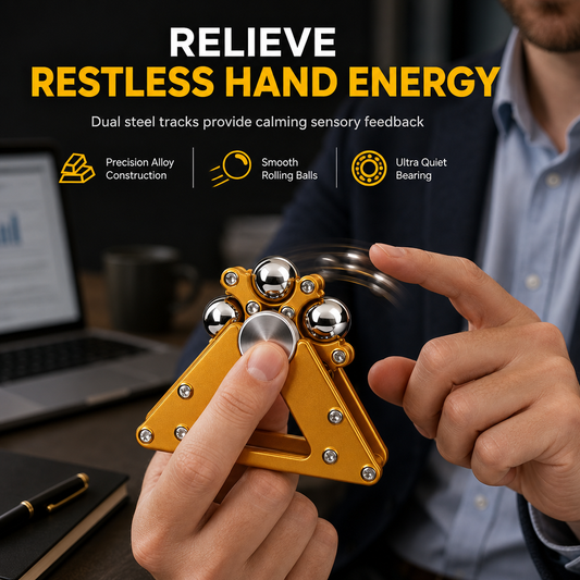 🔄50% RABATT🧘Metall-Fidget-Spinner mit rollender Kugelbahn, Stress wegspinnen, jetzt kaufen!🌟