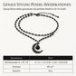 🖤 Sparen Sie 50 %! 🌙 Gothische Halskette aus Kristallperlen – Anhänger in Form eines hohlen Mondes ✨