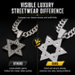 ⏳Zeitlich begrenzter 50% Rabatt⏰Hip-Hop Iced Out Strass Davidstern Anhänger mit 50cm Kette✡️📿