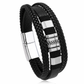 ⌚ 50% RABATT! ✨ Vintage-Armband für Herren aus Leder – quadratisches Weizenmuster, hochwertiges PU-Leder & geflochtene Schnüre, leicht zu schließender Magnetverschluss aus Legierung – robuster und dennoch eleganter Alltags-Stil für moderne Männer 🖤