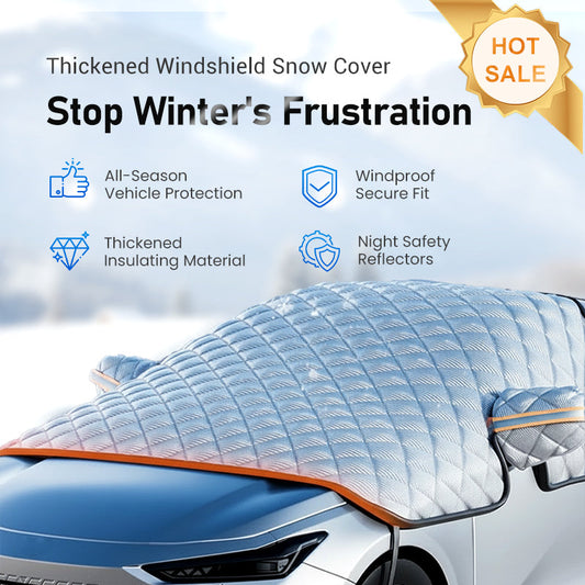 🚘 50 % RABATT! ❄️ Allwetter-Auto-Frontscheibenabdeckung – Winter-Frostschutz & Sommer-Sonnenschutz mit Spiegeltaschen & Radhaken ☀️🛡️