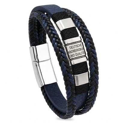 ⌚ 50% RABATT! ✨ Vintage-Armband für Herren aus Leder – quadratisches Weizenmuster, hochwertiges PU-Leder & geflochtene Schnüre, leicht zu schließender Magnetverschluss aus Legierung – robuster und dennoch eleganter Alltags-Stil für moderne Männer 🖤