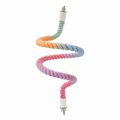 🦜 50% RABATT! 🌈 Baumwollseil-Sitzstange – Biegsam, bunt & zum Schaukeln ✨