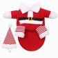 🎅50% Rabatt!❄️Weihnachts‑Festoutfit für Hunde & Katzen, warmer Kostümsatz mit Santa‑Anzug und Schneeflockenumhang 🐾