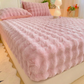 🛏️50% Rabatt!☁️Weiches Hasenplüsch Milchvelours Spannbettlaken, staubdichter Matratzenschutz für behagliche Nächte 🧸
