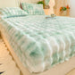 🛏️50% Rabatt!☁️Weiches Hasenplüsch Milchvelours Spannbettlaken, staubdichter Matratzenschutz für behagliche Nächte 🧸