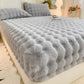 🛏️50% Rabatt!☁️Weiches Hasenplüsch Milchvelours Spannbettlaken, staubdichter Matratzenschutz für behagliche Nächte 🧸