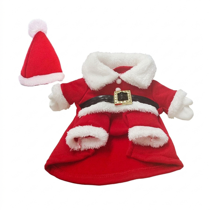 🎅50% Rabatt!❄️Weihnachts‑Festoutfit für Hunde & Katzen, warmer Kostümsatz mit Santa‑Anzug und Schneeflockenumhang 🐾