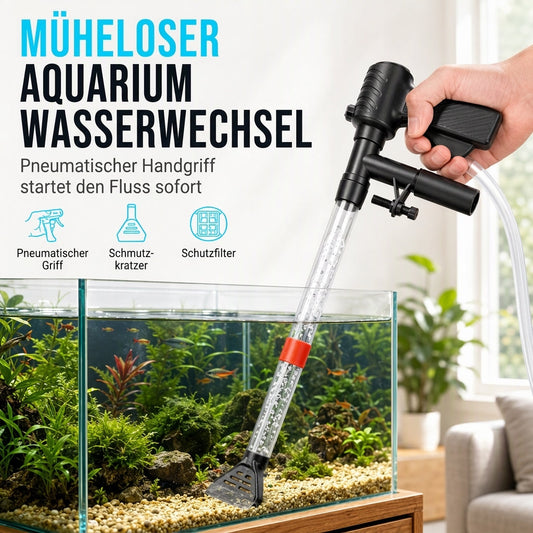 🐠50 % Rabatt💦Pneumatisches Aquarium Reinigungsset, halbautomatischer Wasserschlauch für kleine Fischbecken