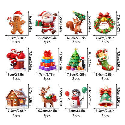 🎅 50 % RABATT! 🎄 LED-Weihnachts-Wandaufkleber mit Beleuchtung, festliche Lichtdekoration für die Wand ✨