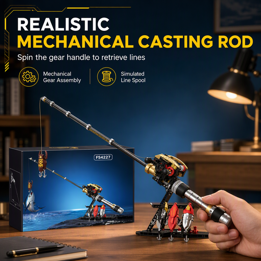 🎣⚙️ 50 % RABATT! Mechanischer Angelruten-Modellbausatz – Echtes Getriebe, modulare Köder & interaktive Auswurf-Mechanik 🔧