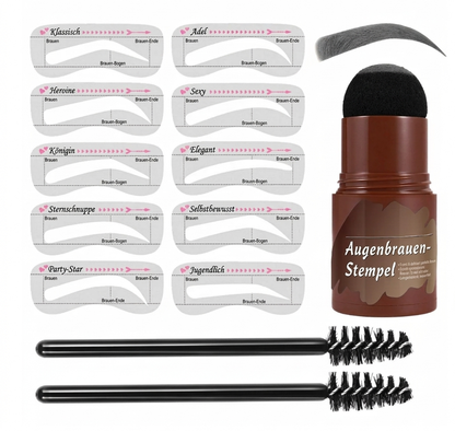 💄 50 % RABATT ✨ Perfektes Augenbrauen-Schablonen & Stempel Set, schnell präzise Augenbrauen zaubern für den Alltag 👁️