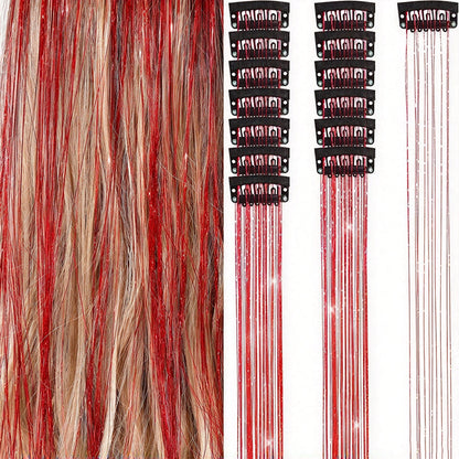 📢📢JETZT 50 % RABATT!! ⏰ Glitzernde Clip-In Haar-Tinsel Strähnen – Schimmerndes Lametta-Haar für Partys & Festivals ✨