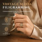 ✨ 50 % RABATT 💍 Vergoldeter Damenring mit Göttinnen- und Blumenmotiv, ovale farbige Zirkonien, edler Old-Money-Look 🌷