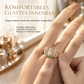 ✨ 50 % RABATT 💍 Vergoldeter Damenring mit Göttinnen- und Blumenmotiv, ovale farbige Zirkonien, edler Old-Money-Look 🌷