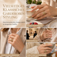 ✨ 50 % RABATT 💍 Vergoldeter Damenring mit Göttinnen- und Blumenmotiv, ovale farbige Zirkonien, edler Old-Money-Look 🌷
