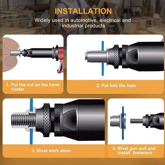 🔩 50 % RABATT 🛠️ Flachkopf Nietmuttern Set, praktisch für Montagearbeiten ⚙️