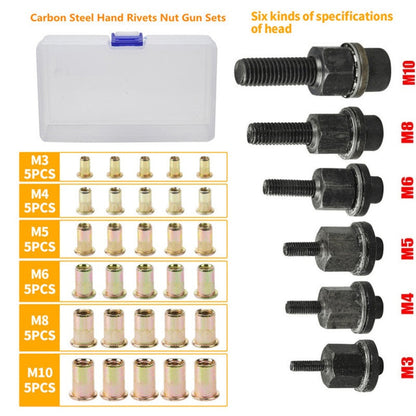 🔩 50 % RABATT 🛠️ Flachkopf Nietmuttern Set, praktisch für Montagearbeiten ⚙️