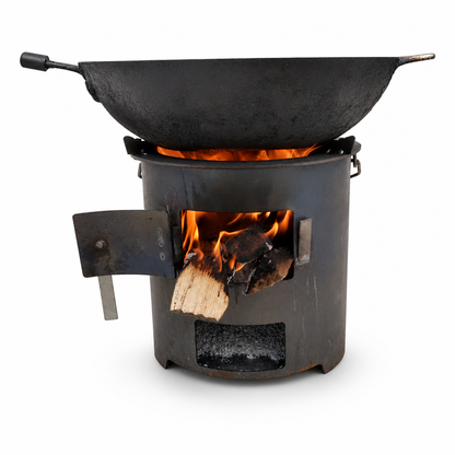 🏕️ 50 % RABATT 🔥 Tragbarer Holz-Kohle Ofen, multifunktional zum Campen, Grillen und Heizen
