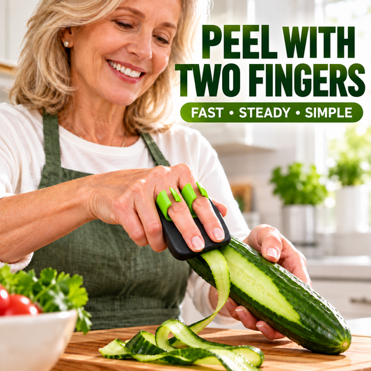🔥 50 % RABATT! 🔥 ✌️ Zwei-Finger-Sparschäler – handlich, kompakt & leicht zu verstauen 🥒