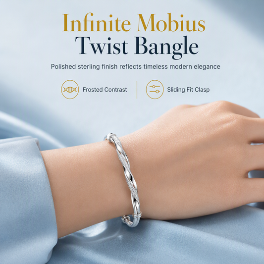 🔥50 % Rabatt🔥 Endloses, Möbius-gedrehtes Armband – sanft gleitender, verstellbarer Verschluss & doppelt strukturierter Premium-Glanz 💫