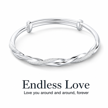 🔥50 % Rabatt🔥 Endloses, Möbius-gedrehtes Armband – sanft gleitender, verstellbarer Verschluss & doppelt strukturierter Premium-Glanz 💫