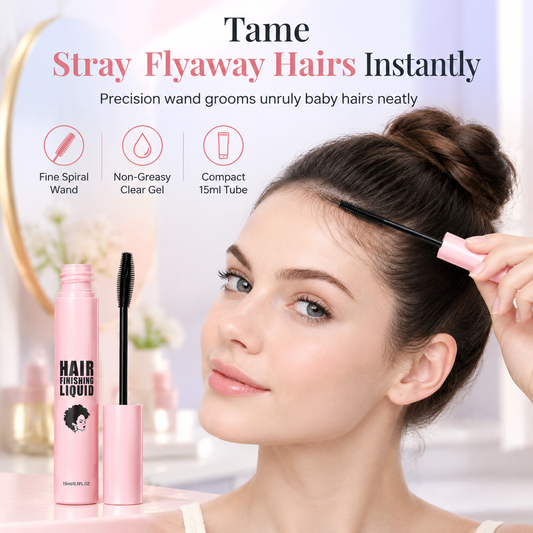 ✨ TOP-DEAL! Hair Finishing Stick gegen fliegende Haare & Babyhaare – Transparentes Fixiergel mit Styling-Bürste, nicht fettend & langanhaltend