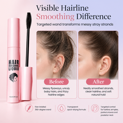 ✨ TOP-DEAL! Hair Finishing Stick gegen fliegende Haare & Babyhaare – Transparentes Fixiergel mit Styling-Bürste, nicht fettend & langanhaltend