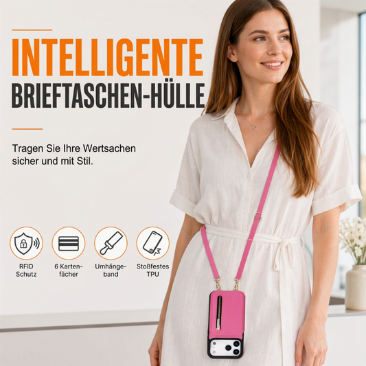 ✨ Nur kurze Zeit 50% Rabatt! Zweifach faltbare Handyhülle mit Geldbörsenfunktion & Crossbody-Tragegurt 📱