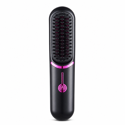 📢📢 50 % RABATT! 💇 Tragbare kabellose 2-in-1 Glätteisen- & Lockenbürste – USB-aufladbar für geschmeidige, voluminöse Stylings
