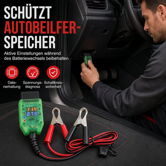 🚗 50% RABATT! 🔋 OBDII 12V Speicher-Backup – Mit Spannungsanzeige ✨