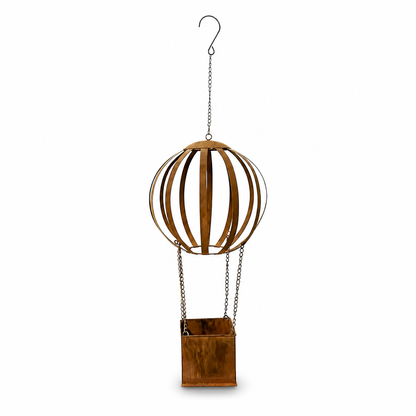 📢📢 50 % RABATT🌿Vintage Heißluftballon Blumenampel – Pflanztopf aus Metall für Garten & Terrassendeko